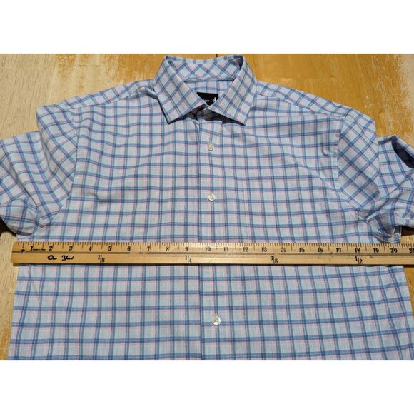 Johnnie-O Shirt Mens Size Small‎ Blue Button Up Performance stretch breathable - Picture 9 of 13
